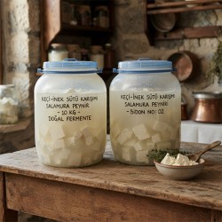 Keçi - İnek Sütü Karışımı Salamura Peynir 2 Bidon - Net 6 kg